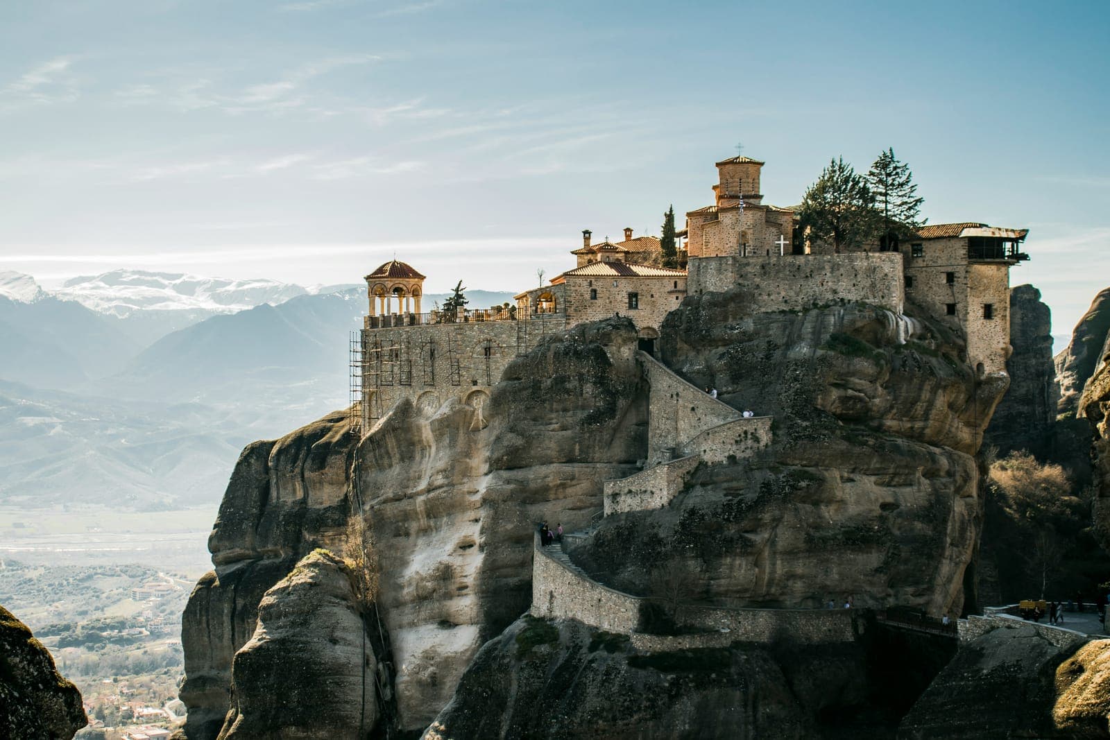 Monasteries on the rock pillars of Meteora in Thessaly