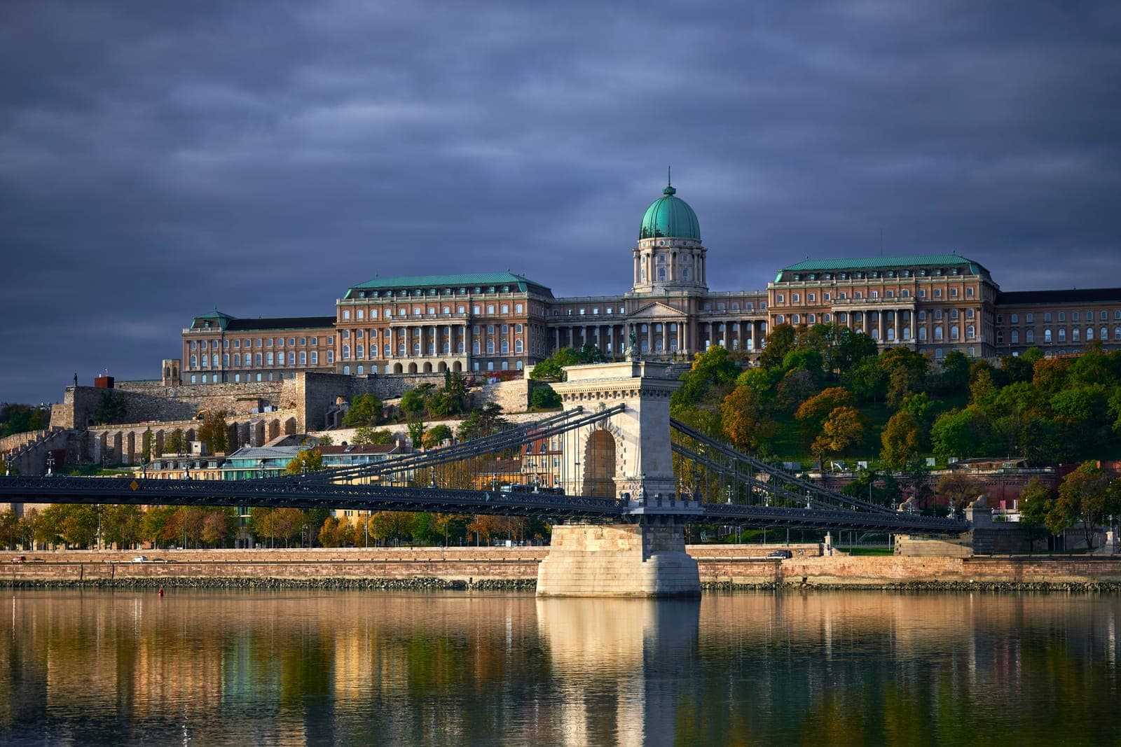 Buda Castle above the Danube in Budapest